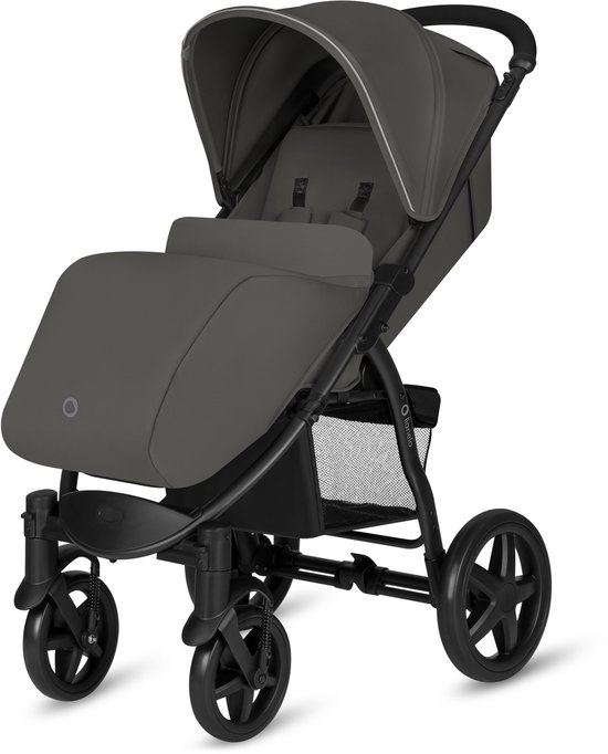 Lionelo Buggy Annet Plus – Lichtgewicht & Inklapbaar – Grote Massieve Wielen met Vering – Inclusief Voetenzak, Klamboe & Bekerhouder – Verstelbare Rugleuning & Voetsteun – Wandelwagen vanaf de geboorte tot 22 kg – Kinderwagen