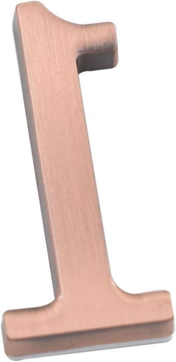 Huisnummer - Deurplaat Nummer - Huis Markeren - Zelfklevende Sticker - 50 mm - Rood Koper