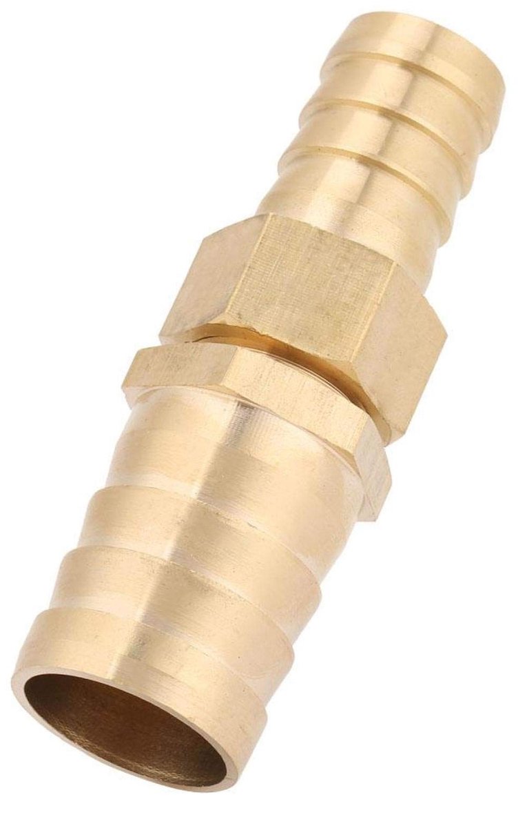 Dailygoods- Pijpfitting Messing - Luchtslangkoppeling - Brandstofslang - Reducer - Connector - Duurzaam en Anticorrosief - Slangkoppeling