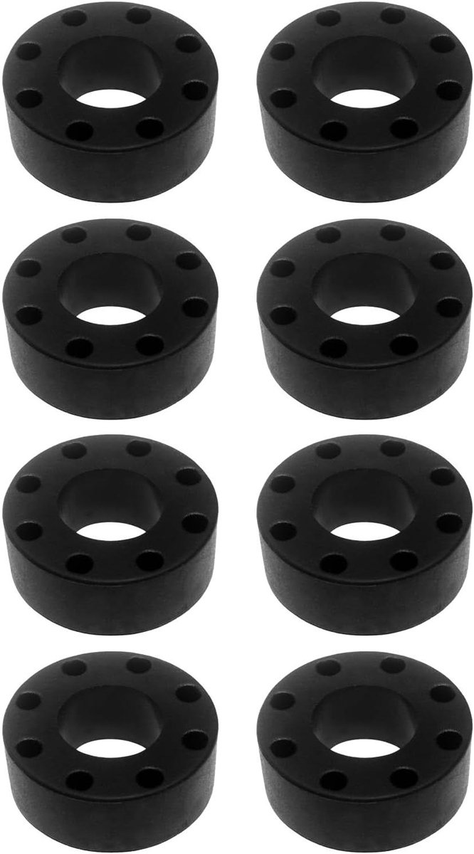 Voetbal Rubber Buffers - Tafelvoetbal Rondellen - Spelervaring Verbeteren - Geluidsreductie Ontwerp - 8 Stuks - Zwart