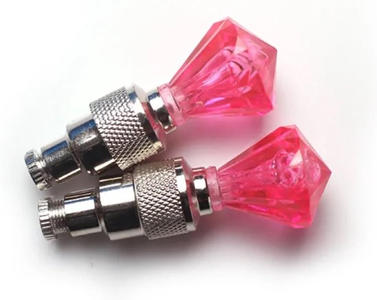 Fiets Wiel Verlichting - Band Ventiel Lampjes - Nachtelijk Fietsen - Waterdicht Schokbestendig - 2 Stuks - Schedel Kleurrijk — afbeelding 4