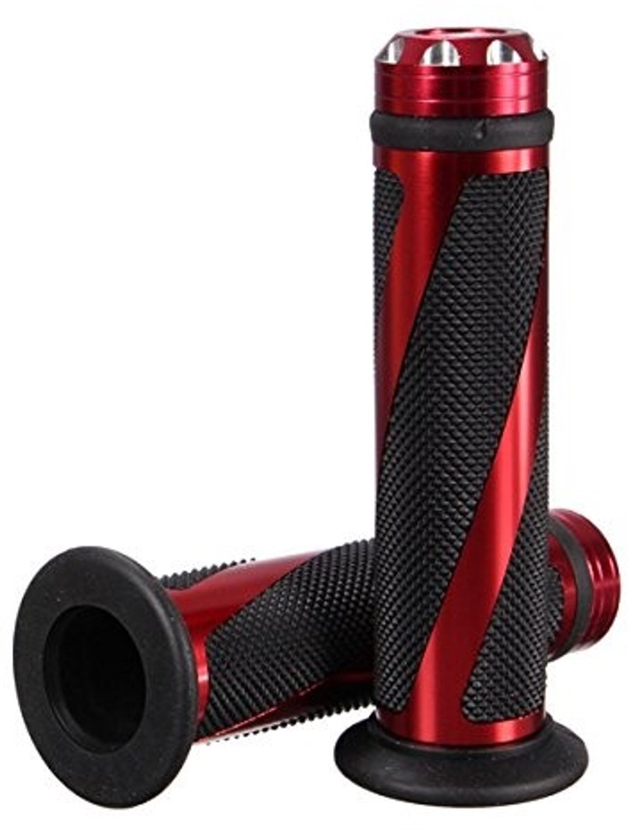 Dailygoods- Handgrepen Hoogwaardige Kwaliteit - Aluminium/Rubber - Antislip - Eenvoudig te Monteren - Geschikt voor Motorfiets/ATV - Gewicht 152 g - Motorhandgrepen