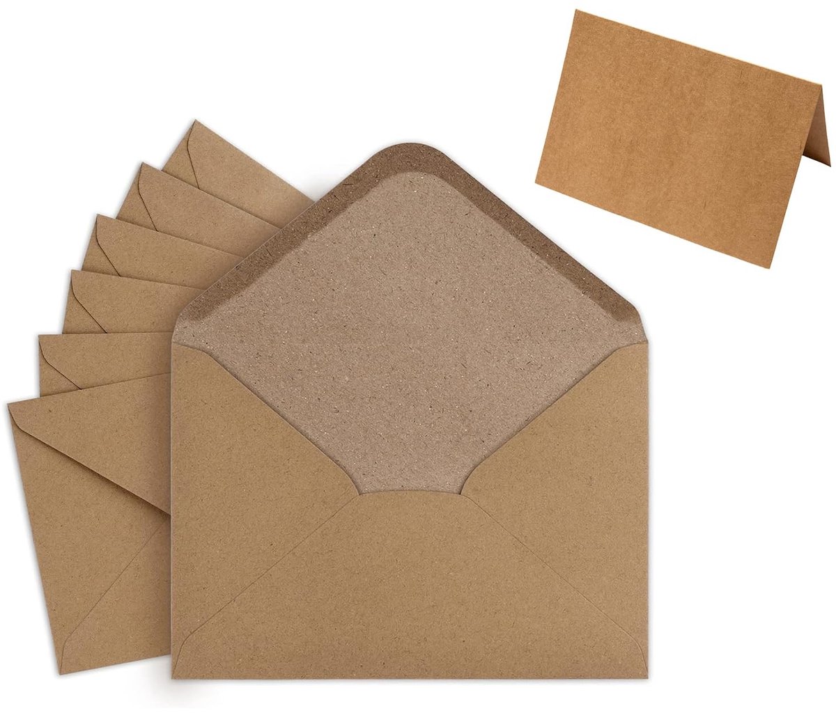 Dailygoods- Enveloppen B6 50 stuks - Bruine Vintage Enveloppen - Enveloppen zonder venster - Creatieve Toepassingen - Perfect voor Bruiloften - Afmetingen 16,4 x 11,2 cm - Brievenbusdoos