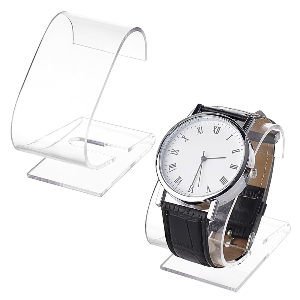 Dailygoods- Horlogehouder Draaiend - Acryl Horlogestandaard - Horloge Organizer - Horlogekussen - Vaderdagcadeau - Slank Ontwerp