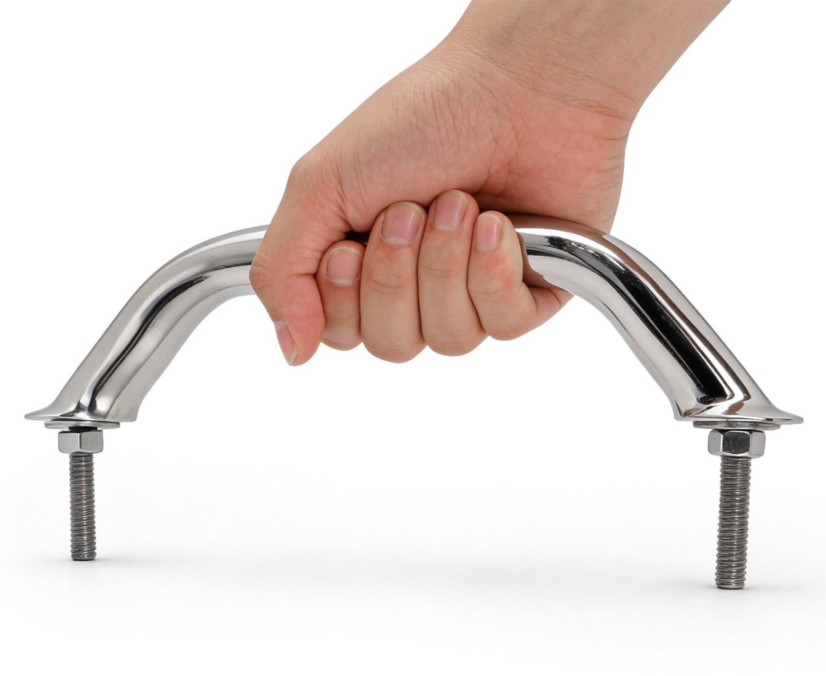 Dailygoods- Deurgreep Ergonomisch Ovalen Design - Roestvrij Staal - Handgreep Boot - Handrail - Duurzaam - Corrosiebestendig