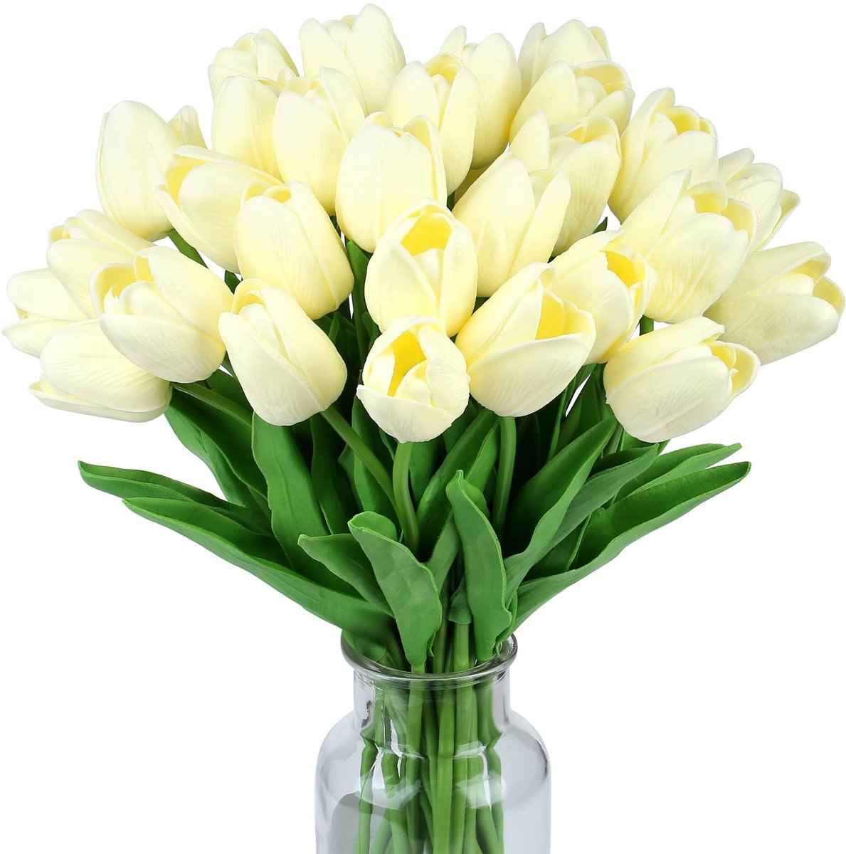 Dailygoods- Kunstbloemen 15 Stuks - Tulpen Boeket - Kunstbloemen Voor Binnen/Buiten - Decoratie Voor Feestjes - Onderhoudsvriendelijk - Realistische Vormgeving - Nep Bloemen