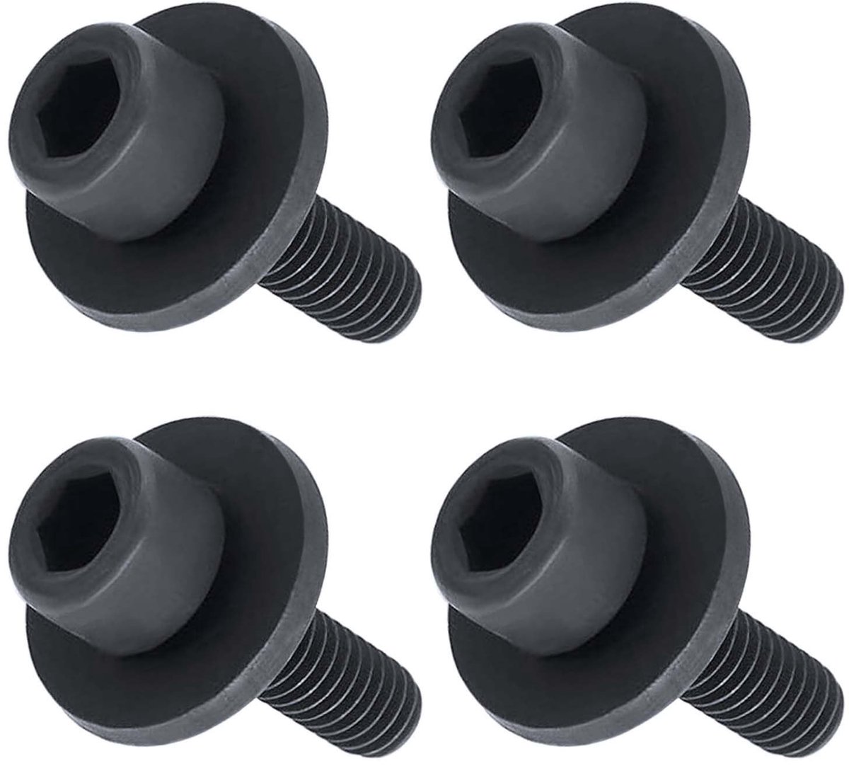 Dailygoods- Zeskantbout - 4 Stuks - M6 x 20 - Hoogwaardig Staal - Compatibel met Makita BSS610/BSS611/DSS610/DSS611 - Duurzaam en Gemakkelijk te Installeren - Bevestigingsschroef