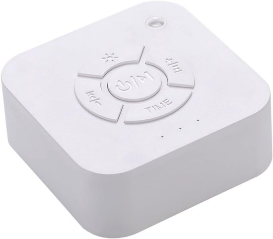 Slaapgeluid Machine - Geluidsmachine Baby - Rustgevend Slapen - Ademhalingslicht - 10 x 10 x 6 cm - Wit — afbeelding 2