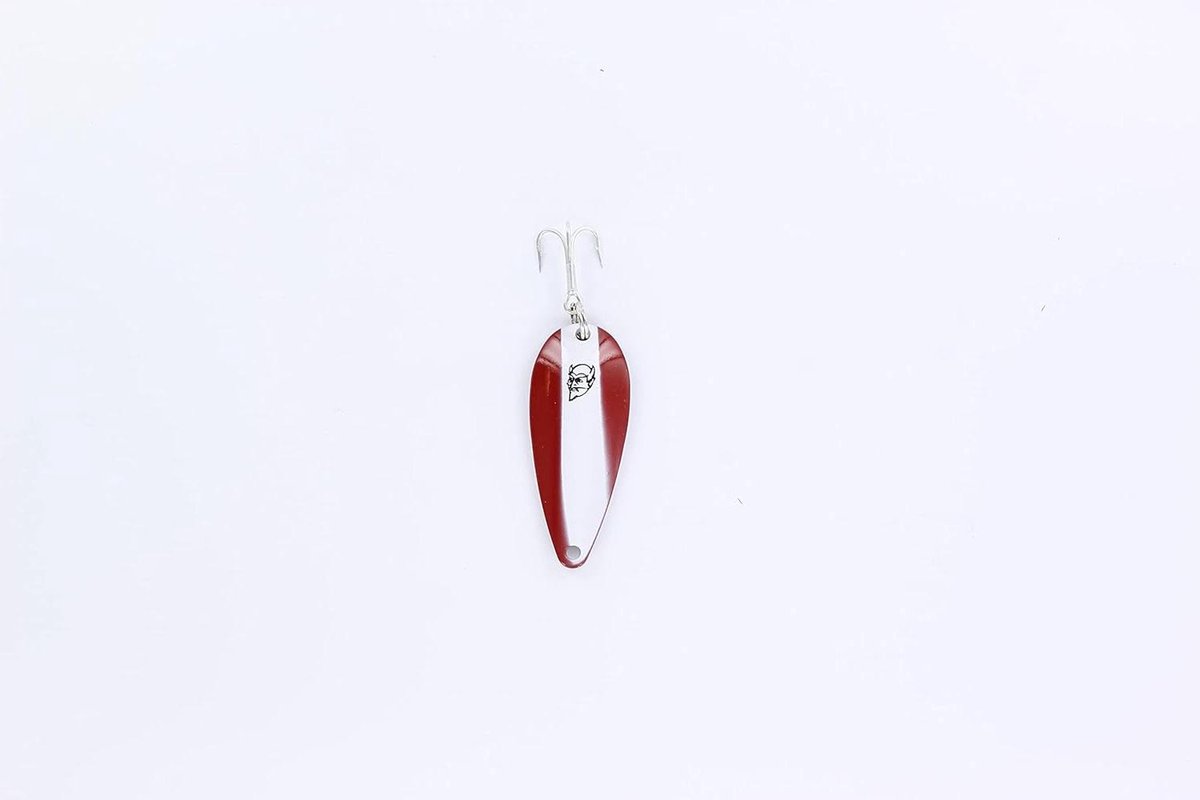 Vis Lokaas Lepel - Spinner Lokaas - Vissen Vangen - Realistische Actie - 1/4 oz - Rood Wit