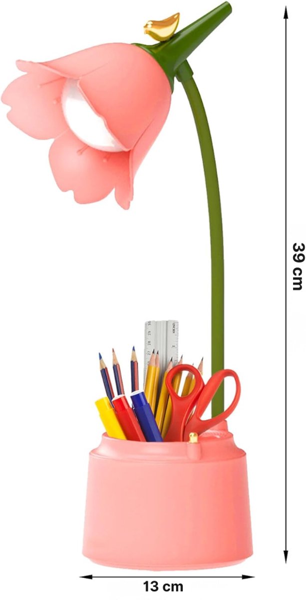 QUOVO® Bureaulamp Kinderkamer - Bureaulamp Roze - Tafellamp Kinderkamer - Roze - 15cm x 13cm x 39cm van QUOVO® — afbeelding 5