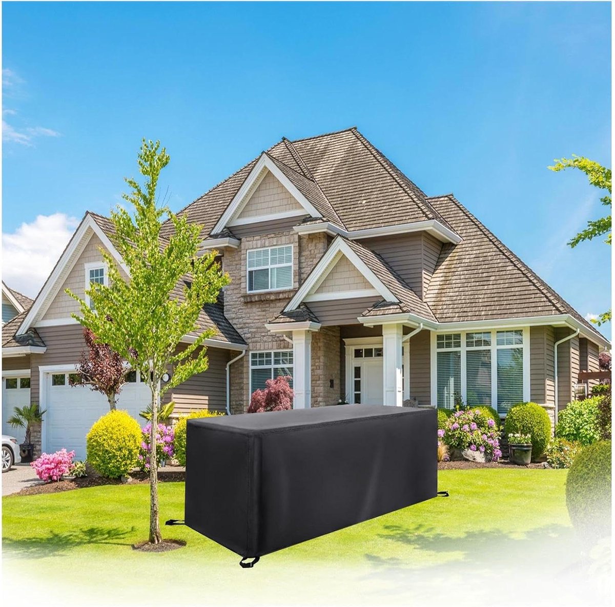 Waterdichte meubelhoes - Bank en tafelbeschermer - Tuinmeubelen beschermen - Heavy duty Oxford stof - 150x100x75cm - Zwart