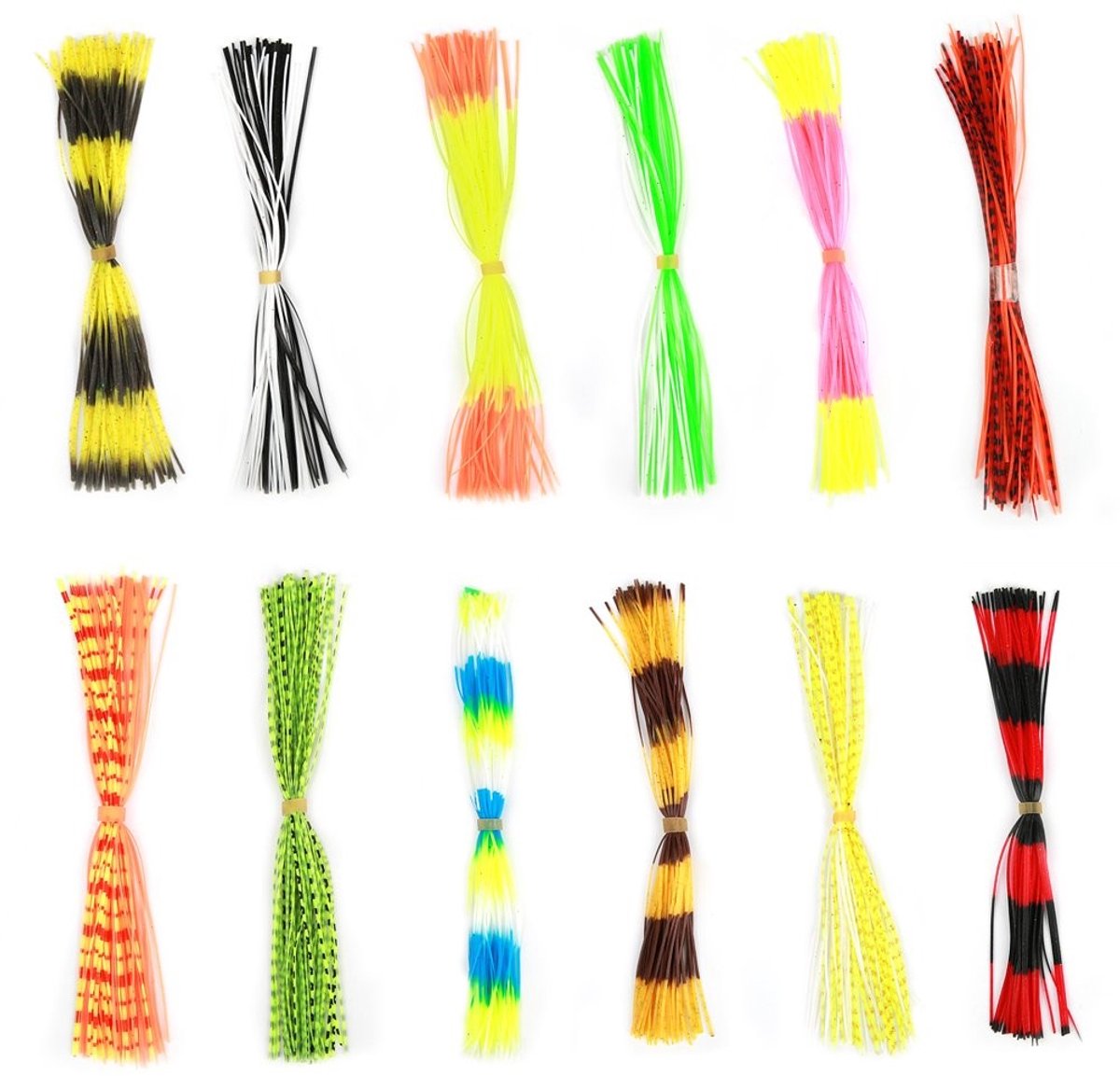 Dailygoods- Siliconen Lokken 600 Strengen - Kunstaas Set - Vervanging voor DIY Spinnerbaits - Herbruikbaar - Milieuvriendelijk - Zacht en Elastisch