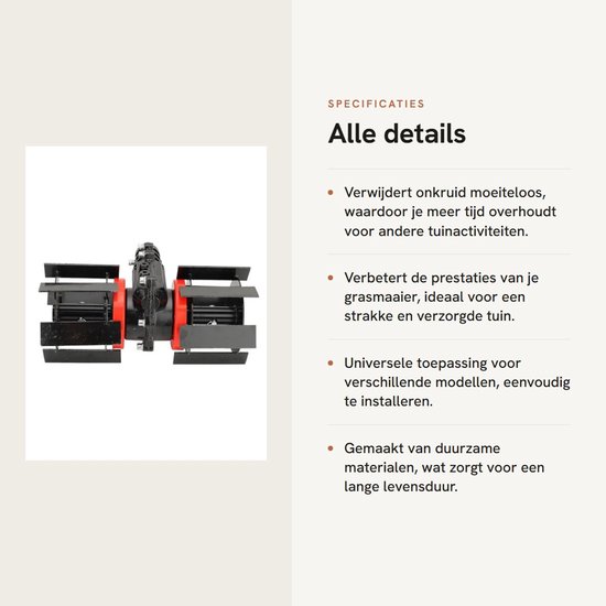 Wiedwiel - Onkruidwiel - Efficiënt Wieden - 9 Tanden Ontwerp - 10 Cm - Aluminium — afbeelding 2