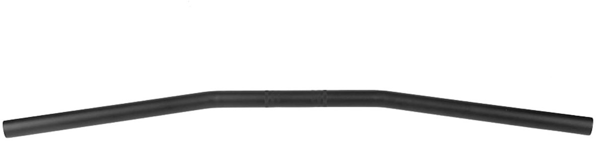 Dailygoods- Motorfiets Stuur 7/8 Inch - Gebogen Stuur - Zwart/Zilver - IJzeren Stuur - 71 cm Lengte - Schokabsorberend Ontwerp - Motorstuur