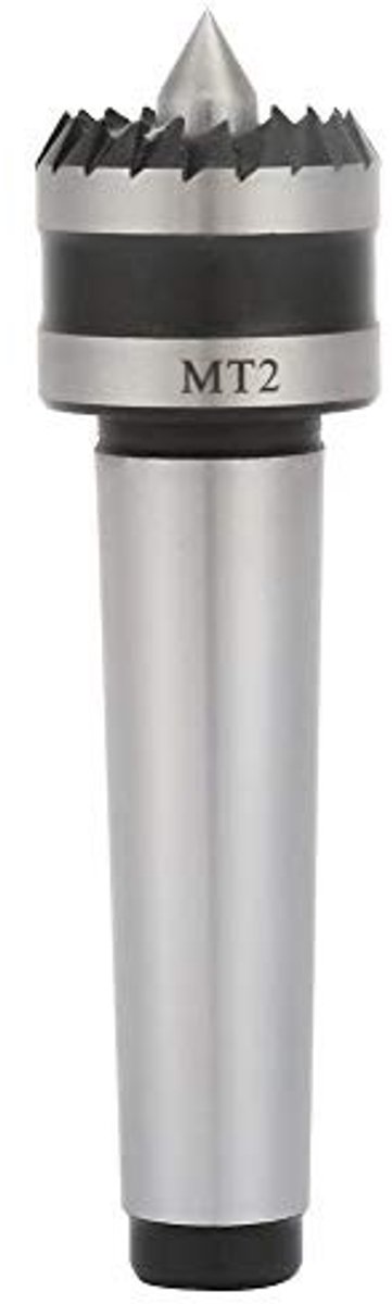 Dailygoods- Aandrijfcentrum 0,01 mm - Houtdraaigereedschap - Draaibank - Losse Kop - Geschikt voor MT1/MT2 - Robuust Staal - Draaicentrum