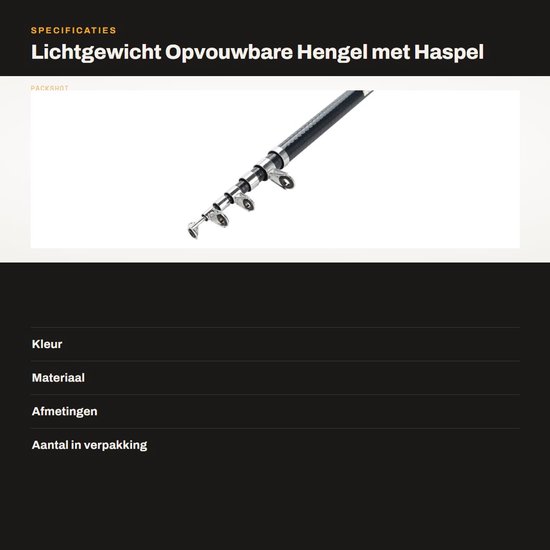 Dailygoods- Hengel lichtgewicht opvouwbaar - Hengelsport - Vaste hengel - Hengelhouder - Hengelsteun - Ergonomische handgreep antislip - Visstok van Dailygoods — afbeelding 3