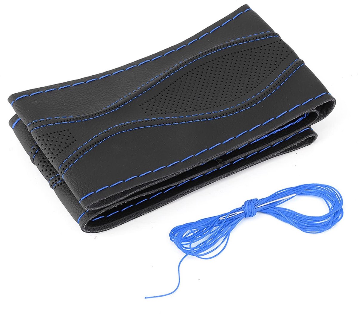 Dailygoods- Stuurhoes Universeel - Hoogwaardig Leer - 38 Cm - Handstiksel - Slijtvast - Comfortabel en Duurzaam - Stuurwielhoes