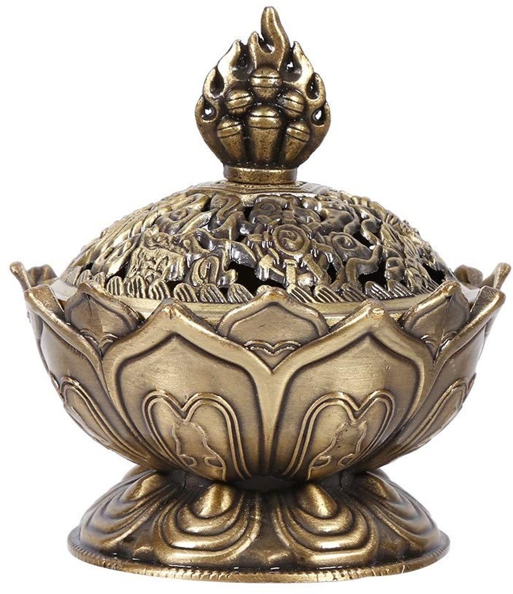 Dailygoods- Wierookbrander Vintage - Wierookhouder - Kegelhouder - Zinklegering - Decoratie - Handgemaakt Design