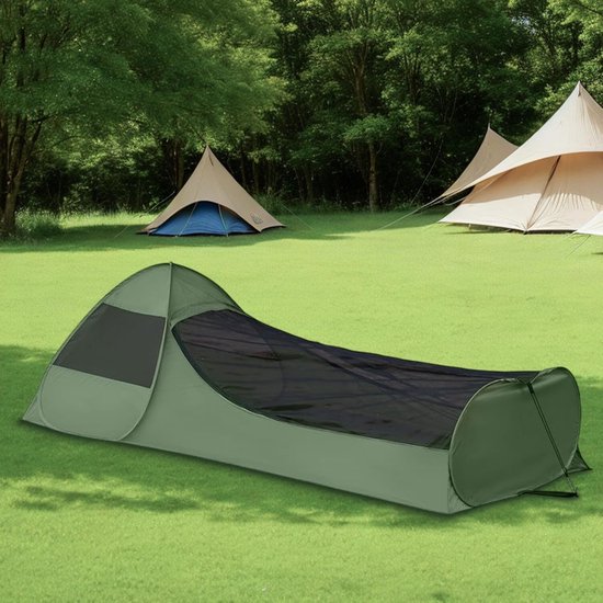 Slaapzak Tent - Pop-up Bed Net - Kamperen Buiten - Snelle Open Tent - 220 x 105 x 75 cm — afbeelding 2