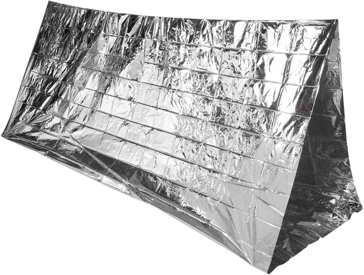 Nooddekens Survival - Reddingsdeken EHBO - Buitenavontuur Warmte - Sterk Reflecterend Signaal - 210x140 cm - Zilver