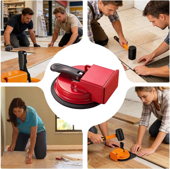 Voegen Reparatie Gereedschap - Vloer Vuller - Gaten Dichten - Met Zuignap - 14 x 13 x 5 cm - Rood — afbeelding 5
