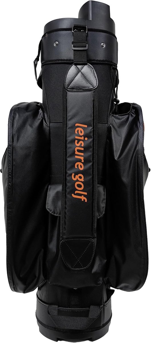 Golftas Cartbag - Waterdichte Tas - Sport Organisatie - 10 Waterdichte Vakken - 105 cm Hoog - Zwart Oranje — afbeelding 4