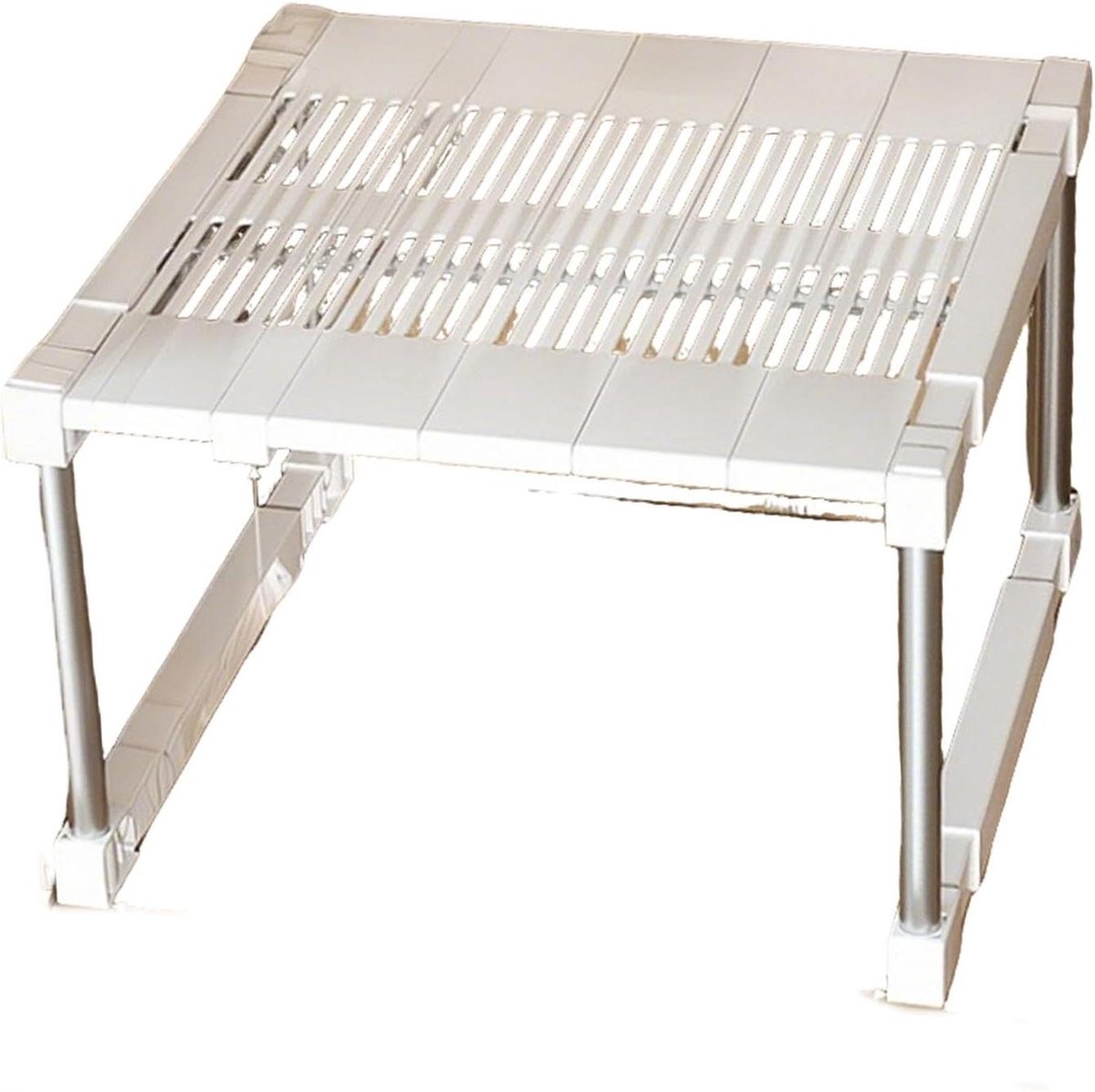 Verstelbare kast plank - Kast organizer - Ruimte maximaliseren - Gereedschapsloze installatie - L40-48cm H38cm - Wit
