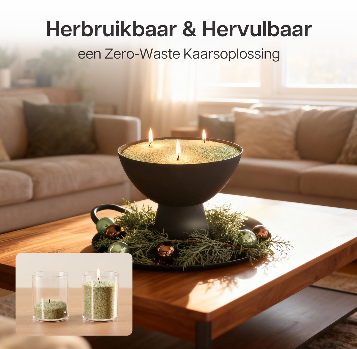 Comforder Kaarsenzand Set met 4 Lonten - 400g Groen - Kaarsen maken voor Volwassenen - Kaarszand Was & Kaarsenwas - Burning Sand Wax - Kaars Zand Candle Making DIY Kit - 50 Branduren — afbeelding 5