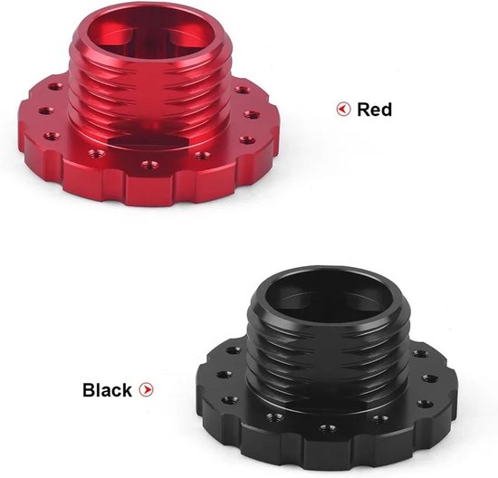 Stuurnaaf Adapter - Stuurverstelling - Sim Racing - Aluminium Constructie - 75mm - Rood van Stuurnaaf Adapter — afbeelding 3