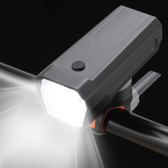 Fietslamp met Bel - Nachtlamp Fiets - Veilig Fietsen - 300 Lumen Helderheid - 1200mAh Batterij - Zwart — afbeelding 4