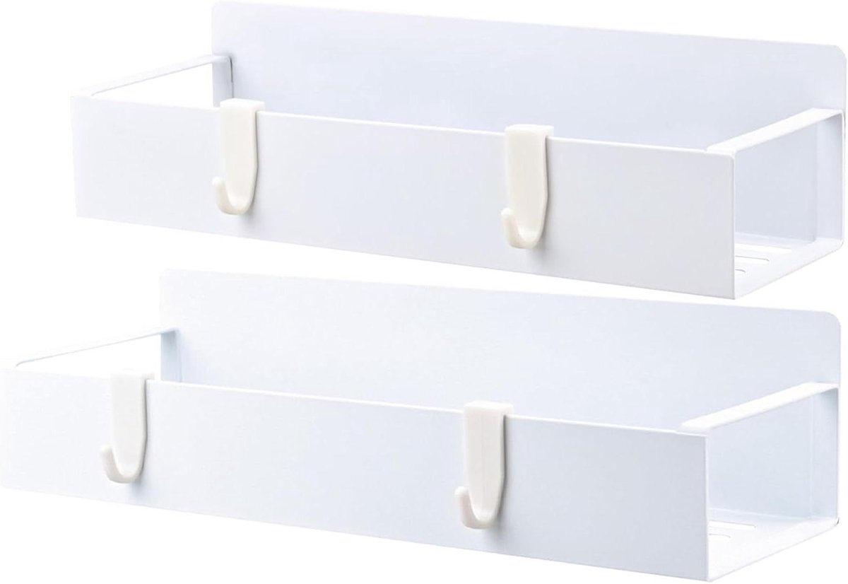 Magnetisch opbergrek - Koelkast organizer - Keuken opruimen - Zonder boren - 30 cm set - Wit
