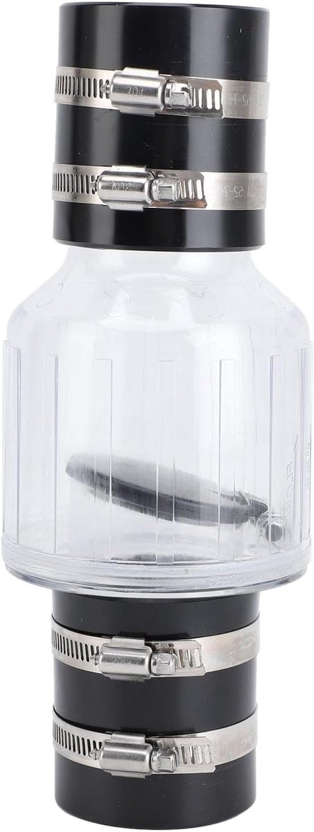 Afvalwaterpomp Terugslagklep - Veerklep Pomp - Water Management - Stille Werking - L 180ml - Transparant