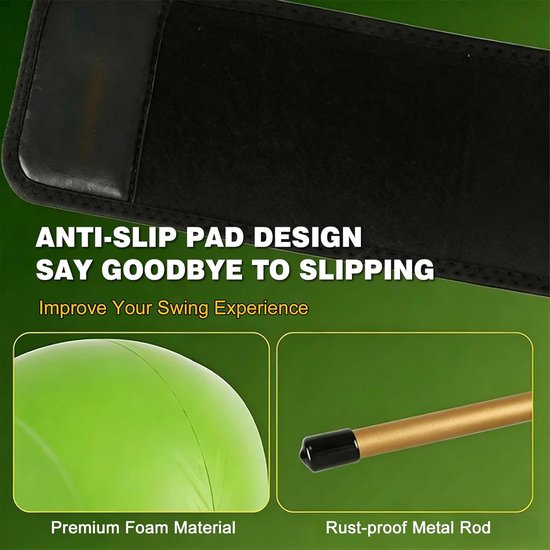 Generic Golf Swing Trainer Ball, Golftrainingshulpmiddel met Veilige Klittenbanden en Afneembaar Luchtvaartaluminium Ontwerp, voor Houdingscorrectie en Swing-uitlijningsoefening — afbeelding 4