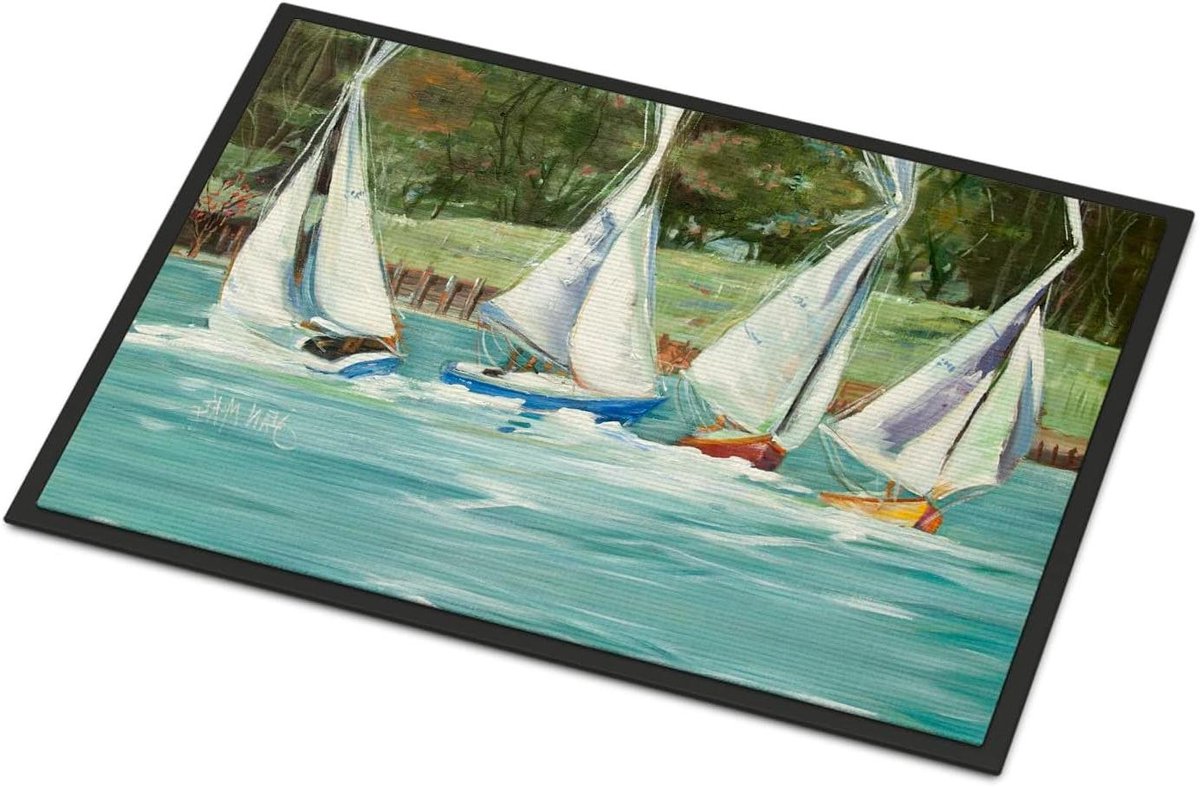Buitendeur Mat - Voordeur Kleed - Vuil Vangen - Vlekbestendig Ontwerp - 18 x 27 Inch - Mee