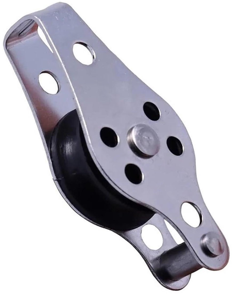 Roestvrij Staal Katrol - Nylon Schijf - Touw Hijsen - Hoge Belasting - 60mm - Zilver