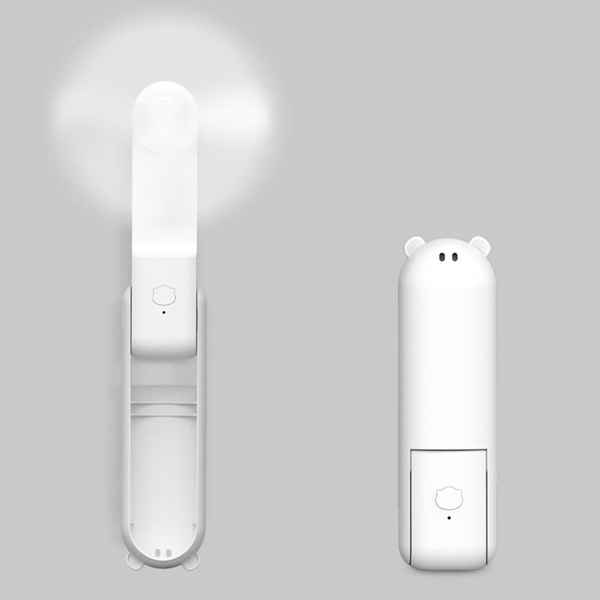 Draagbare Mini Ventilator - Handventilator Zakformaat - Persoonlijke Koeling - 3 Snelheden Instelbaar - Opgevouwen 12x8 cm - Wit