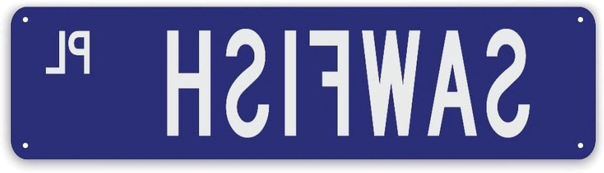 Gepersonaliseerde straatnaamborden op maat gemaakte zaagvis metalen straatnaambord dierenliefhebber tuinbord antiek tin kunst teken decoratief voor mannen grot garage ver bar pub thuis 30 x 7,6 cm