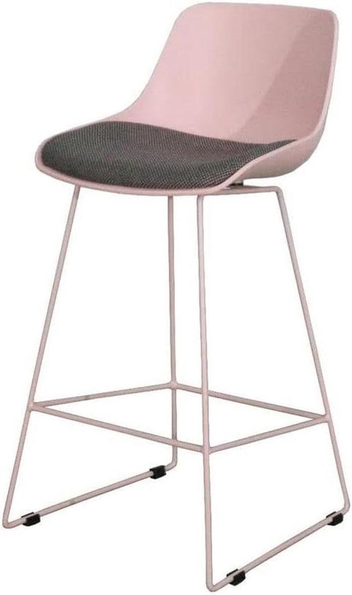 Barkruk - Hoge stoel - Keuken en bar - Comfortabele rugleuning - 75cm - Stof