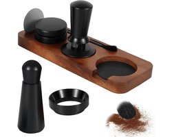Espresso tamper set 51 mm met espresso naald, koffie tamper, doseerring en reinigingsborstel voor perfecte koffie-extractie