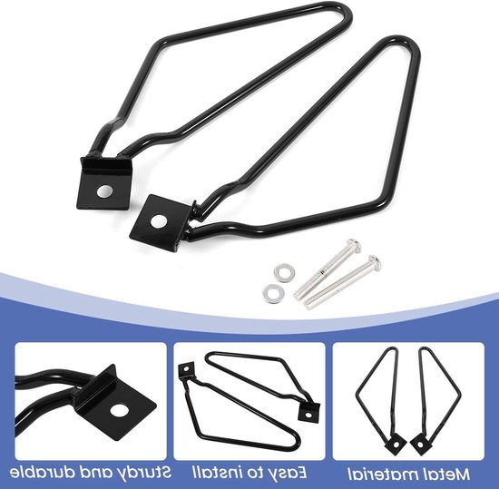 Motorfiets Zadelzakken Steun in Chroom voor XL883/1200 en HD1450/1584 - Duurzame Bevestiging en Stijlvolle Accessoires — afbeelding 4
