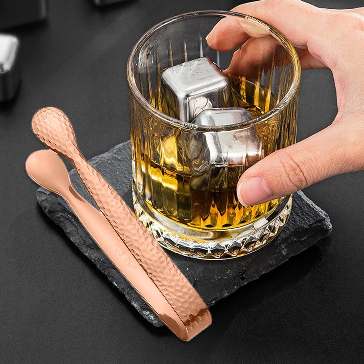 Suikertang - Bar tang - Hapjes serveren - Verstelbaar ontwerp - 2 stuks - Roségoud