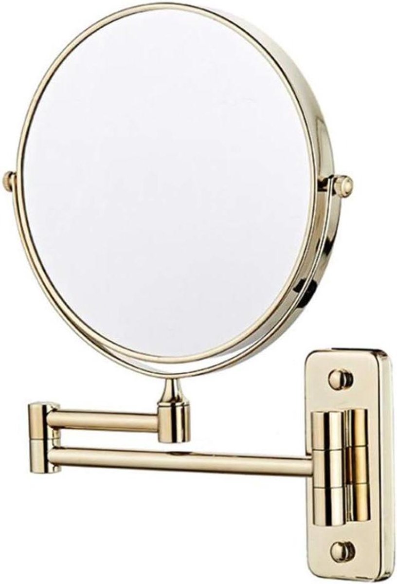 Make-up Spiegel - Cosmetica Spiegel - Precisie Make-up - 360 Graden Draaibaar - 8 Inch - Goud