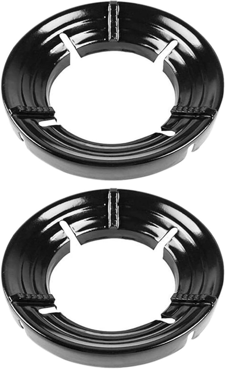 Gasfornuis Covers - Wok Ring - Energie Besparen - Warmte Benutting - 25 cm Diameter - Zwart