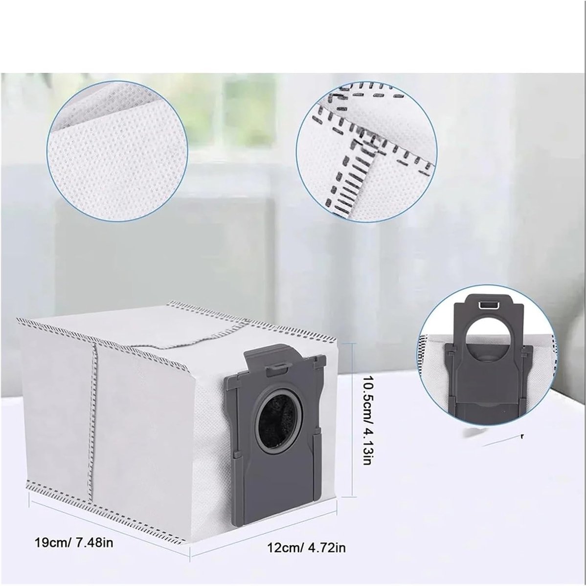 Stofzakken - Reservezakken - Robotstofzuiger - Actieve Kool Filter - 20 Stuks - Wit