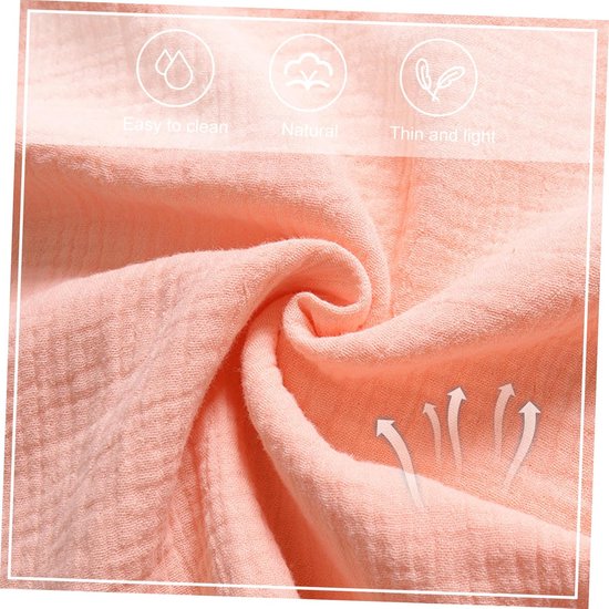 Baby Poncho Handdoek - Kinderbadjas Capuchon - Strand en Zwembad - Zacht Katoen - 50 x 52 cm - Roze — afbeelding 3