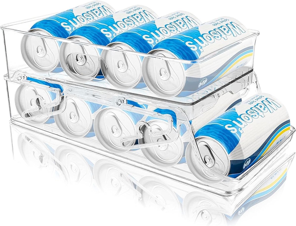 Automatische Blikjesdispenser voor Koelkast - Duidelijke Organisator voor Frisdrank, Bier en Snacks in de Keuken en op het Aanrecht