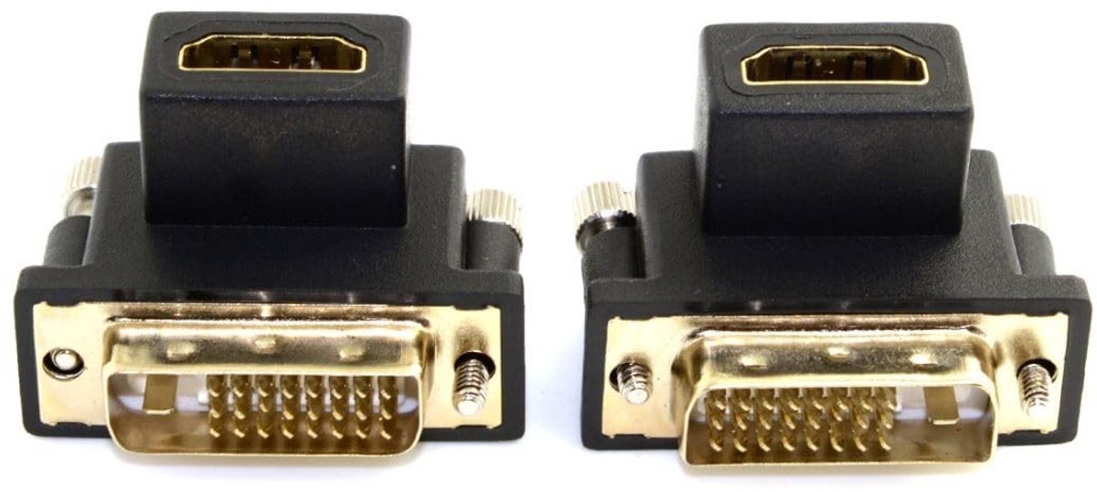 Dailygoods - Innovra - DVI naar HDMI Converter met 90 Graden Hoek voor Computer en HDTV