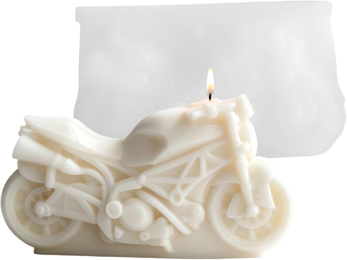 Kaarsvorm Motor - 3D Vorm - Kaarsen Maken - Antiaanbaklaag - 13.5 cm - Grijs