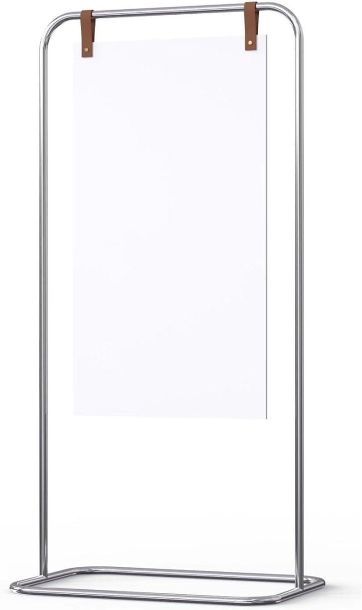 Poster standaard - Ezel display - Evenement decoratie - Heavy duty staal - 67 x 137 cm - Zilver