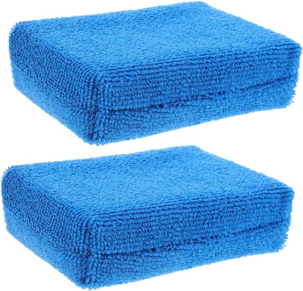 Microvezel Spons - Was & Polijst Pad - Auto Onderhoud - Krasvrije Applicator - 2 Stuks - Blauw